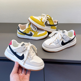 Aj Kidsren's Shoes 2025 Early Autumn New Casual Low-Top Sneakers for Boys and Girls, Versatile Student Soft-Soled Kidsren's Shoes for Middle and Large Kidsren