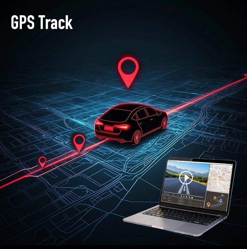Cross-Border 4g Dashcam with Wifi, Four-Channel Recording, 24-Hour Remote Monitoring, Gps Positioning, Bsd Blind Spot Monitoring, Foreign Trade