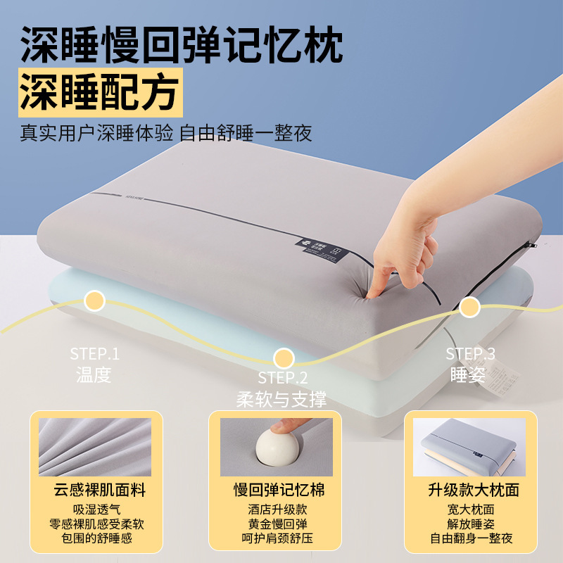 亚朵星球深睡枕二代同款记忆棉枕芯侧睡护颈枕头零压慢回弹记忆枕|undefined