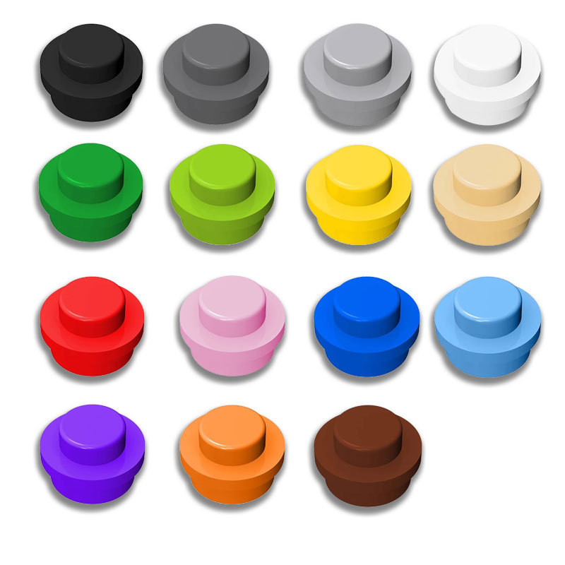 [50g] Moc Compatible with 6141 Lamp Particles Domestic 1X1 Small Round Plate Small Particle Building Blocks Colorful Round Accessories 4073