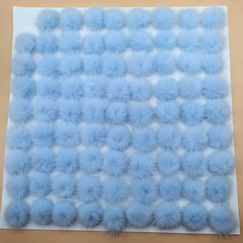 3 センチメートルリアルミンクのヘアボールアクセサリー Diy 素材手作りイヤリング帽子衣類爪クリップアクセサリー|undefined
