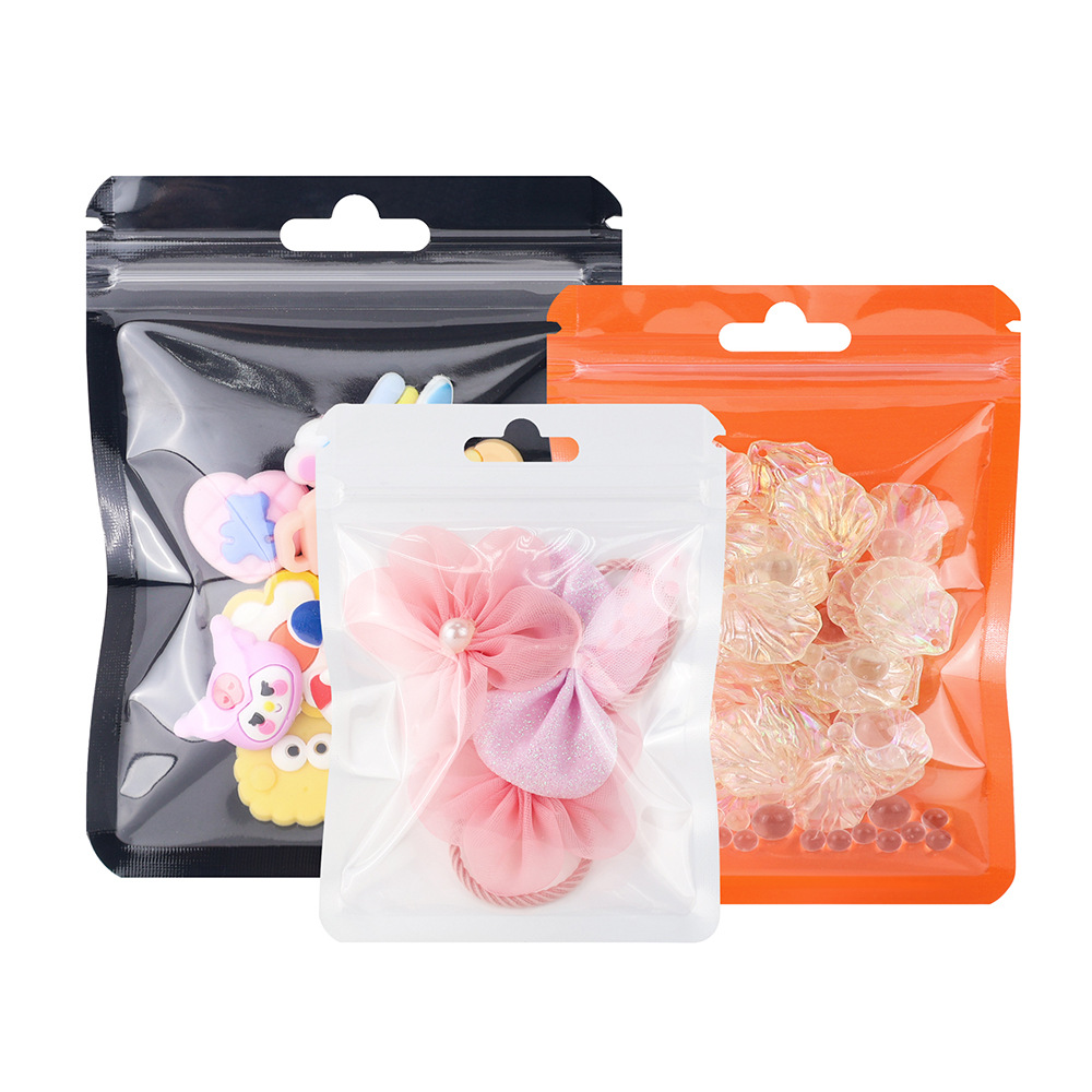 Bolsa de macarón auto-sellada colorida simple ins tarjeta pequeña joyería transparente sellado bolsas de hueso diy pulsera para usar bolsas de braza