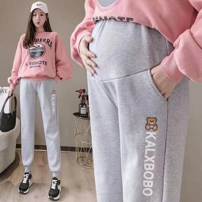 pregnant woman Casual pants trousers spring and autumn winter keep warm trousers Exorcism Easy leisure time trousers maternity dress Autumn and winter wholesale