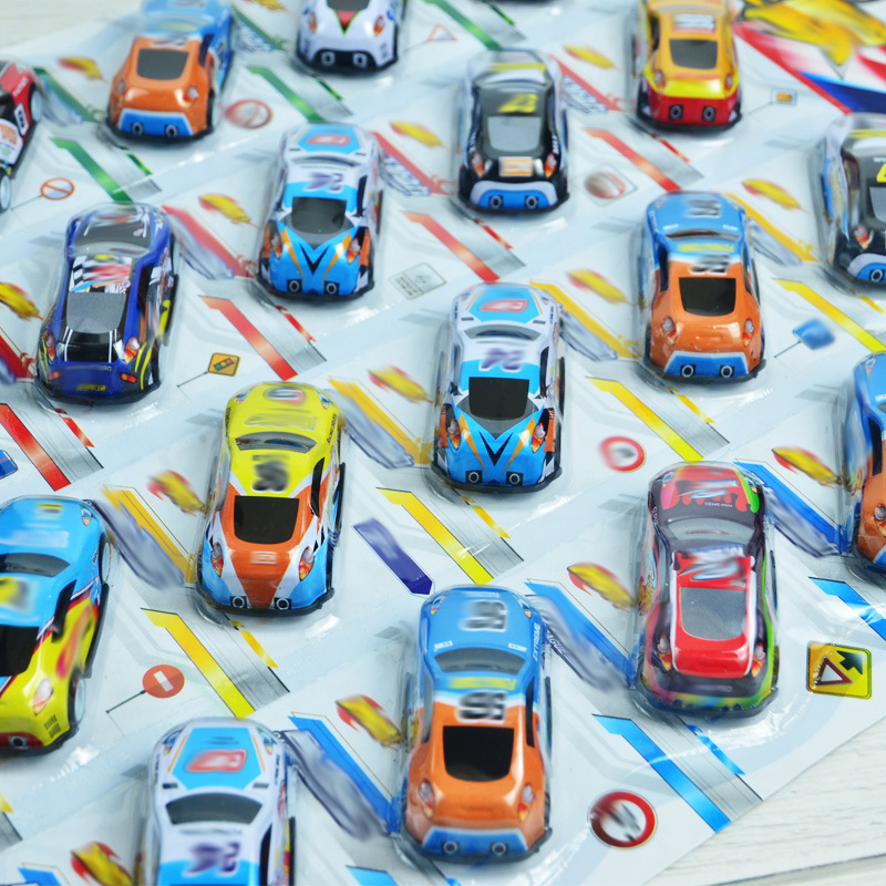 Rebound Alloy Mini Cartoon Car Toy Store Sports Car Racing Car Gift Reward Boy