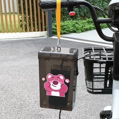 Waterproof cover for electric vehicle — Other Electric Vehicle Accessories - blackyellow-ribbon-hookpink-bear