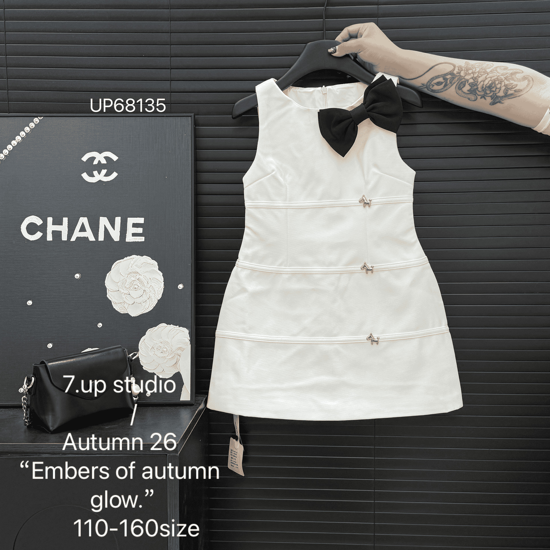 Girls' Dress Autumn Style Chanel-Inspired Princess Dress for Older Children, Formal Dress, Huzhou Zhili Children's Clothing, Sizes 110-160, Cross-Border