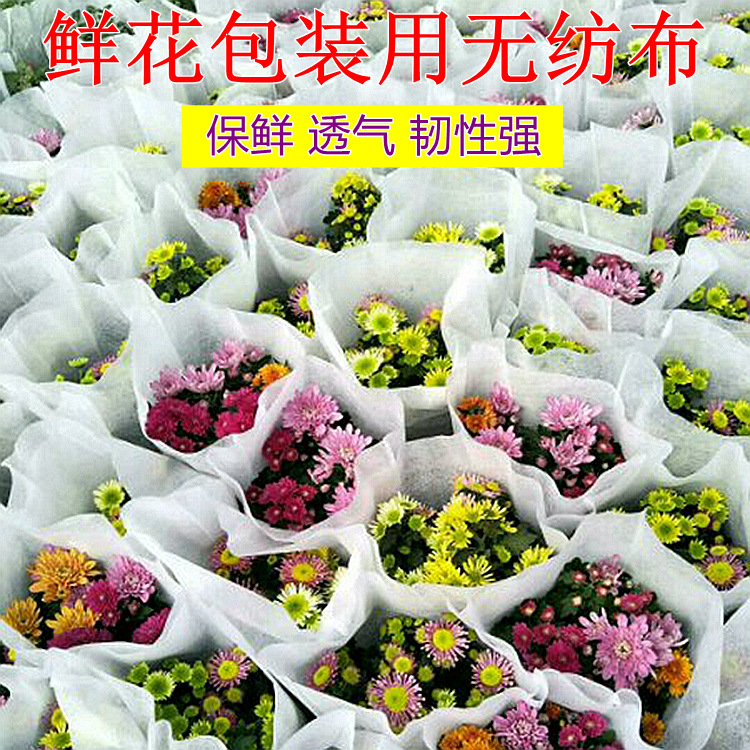 PP无纺布鲜花套袋包装用无纺布 花卉保鲜袋透气50g纺粘不织布现货