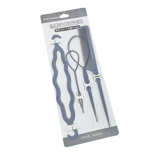 Hair coiler four-piece set, adult hair puller, hair puller, lazy hair removal tool, hair braiding artifact, children's hair puller