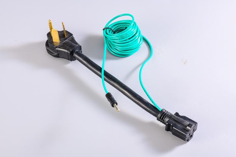 美式电源线发电机房车带外地线四芯30A50A重型电源线延长线XC13