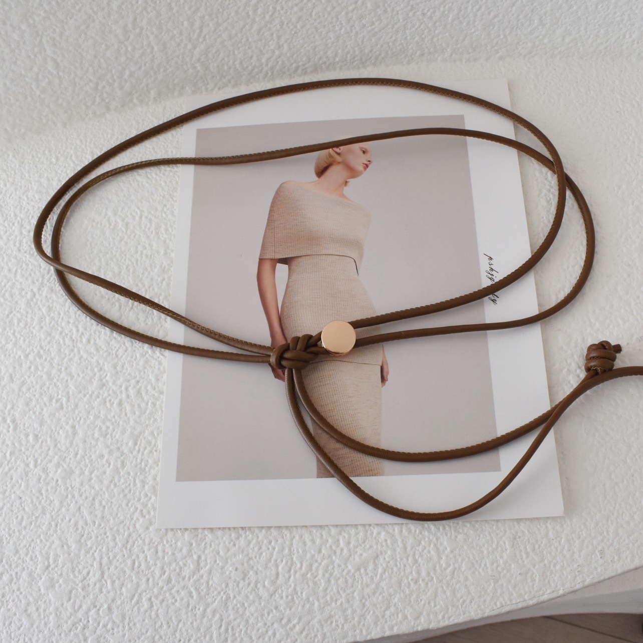 New Soft Leather Rope Thin Belt Women's Summer Dress Shirt Fashion Decoration All-match Adjustable Long Waist Rope Fashion