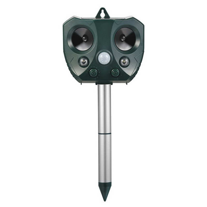 Repelente ultrasónico de venta caliente transfronterizo repelente de ratones solar al aire libre repelente de pájaros con flash de inducción infrarroja