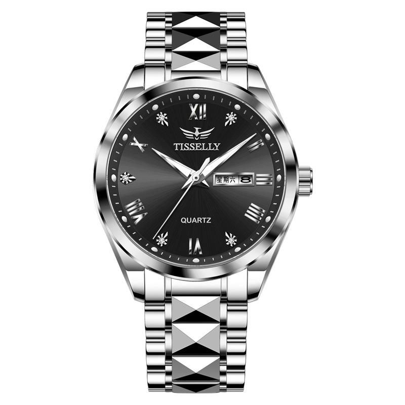 Swiss brand new men's watch luxury waterproof luminous quartz watch live foreign trade explosions a generation of hair