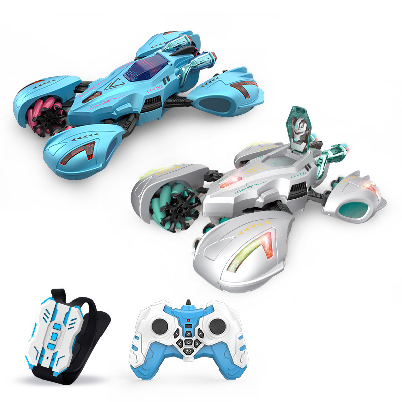 Dual Remote Control Transforming Remote Control Car Gesture Sensing Robot Side-Stepping Stunt Car Four-Wheel Drive Toy Car Cross-Border Rotating Car