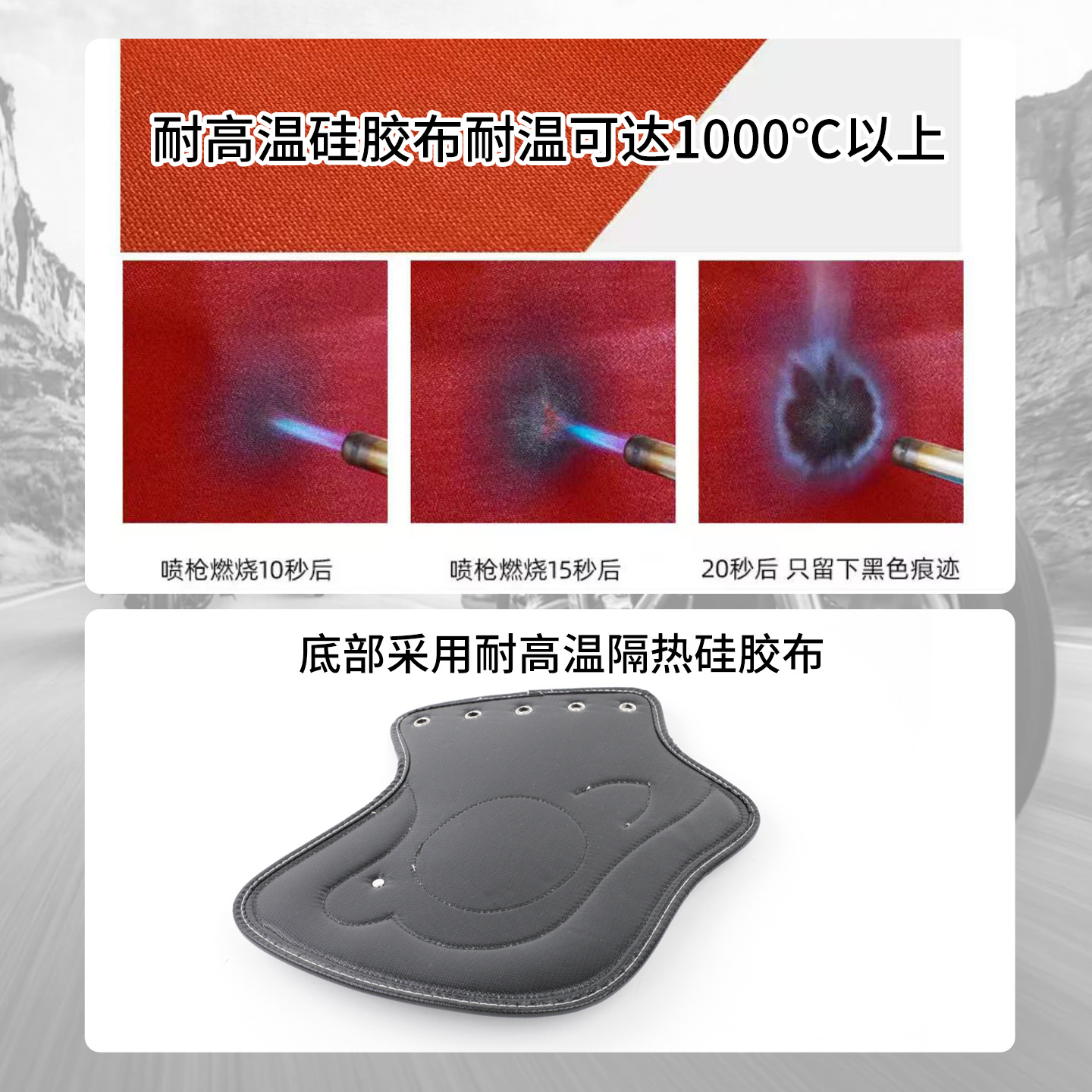 Cross-Border Hot-Selling Motorcycle Engine Heat Insulation Pad, Retro Universal Cruiser Motorcycle Leather Crocodile Pattern Heat Insulation Pad