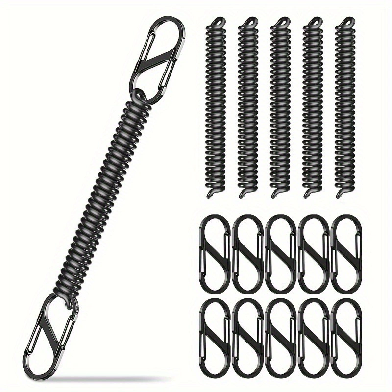 Двусторонний эластичный брелок на запястье, браслет, рыболовный инструмент, ремешок, спиральный браслет, универсальная пружина из цинкового сплава