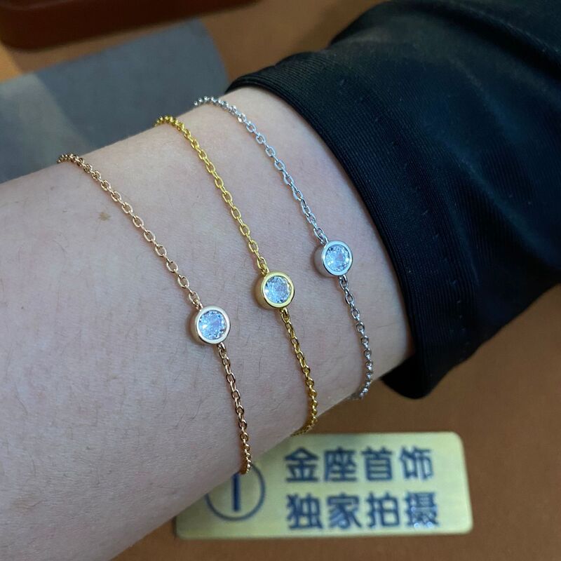 High-end Seiko French Designer Red Rope Diamond UFO Bracelet Shiny High-end Commuter Joker Factory Outlet