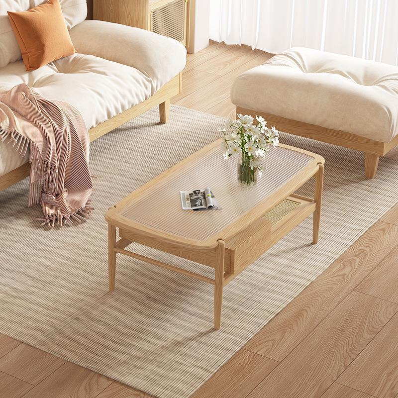 Nórdico blanco cera madera sofá nube estilo japonés sala de estar fila recta moderno simple pequeño apartamento sofá