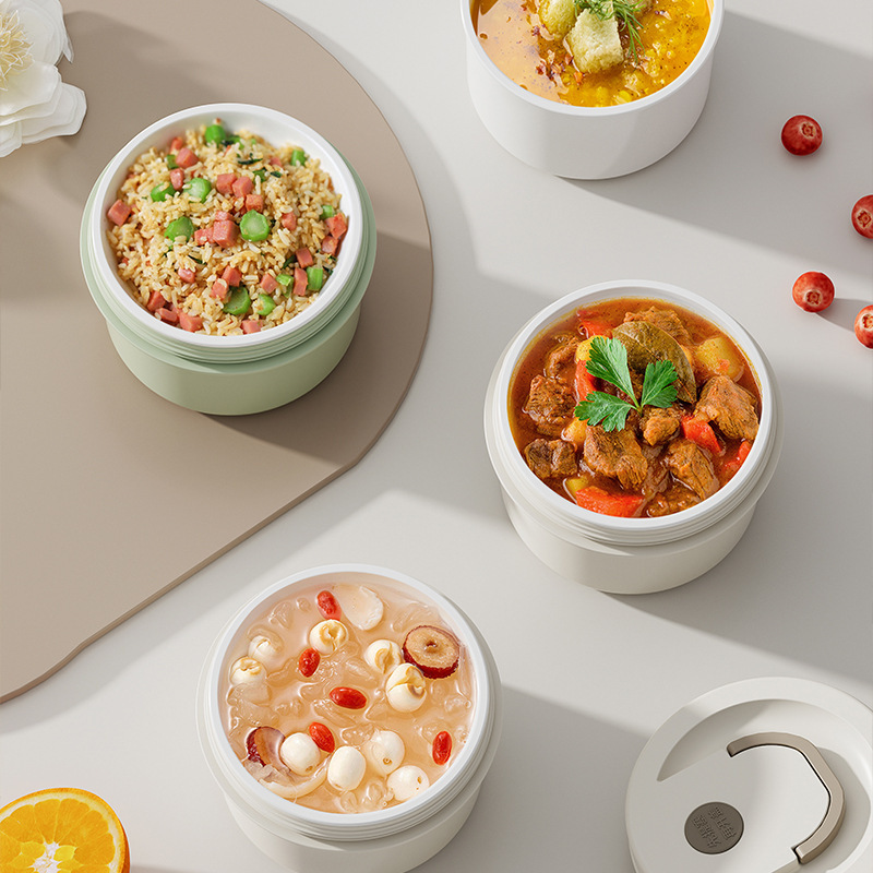 サラリーマン向けの断熱ランチボックス 2025 新しい電子レンジ対応セラミックライナーランチボックス、食事アーティファクト付き|undefined