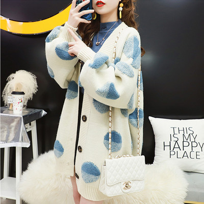 毛衣外套女秋冬裝新款韓版慵懶風大碼針織打底開衫寬松百搭上衣潮