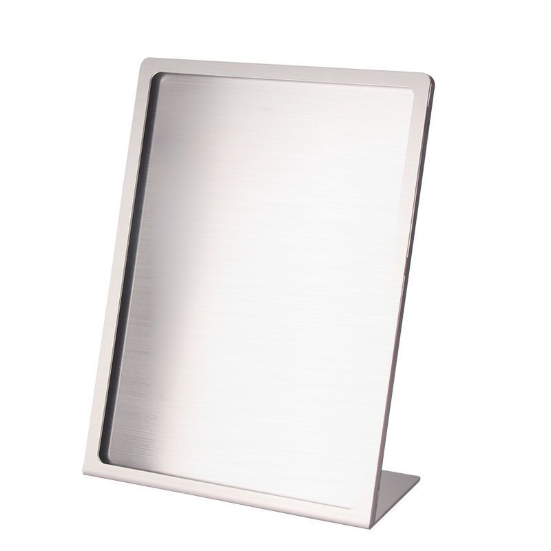 Stainless Steel Display Sign Metal A4 Table Card Desktop Stand Sign Integrated Milk Tea Shop Advertisement Drink Menu Order Card