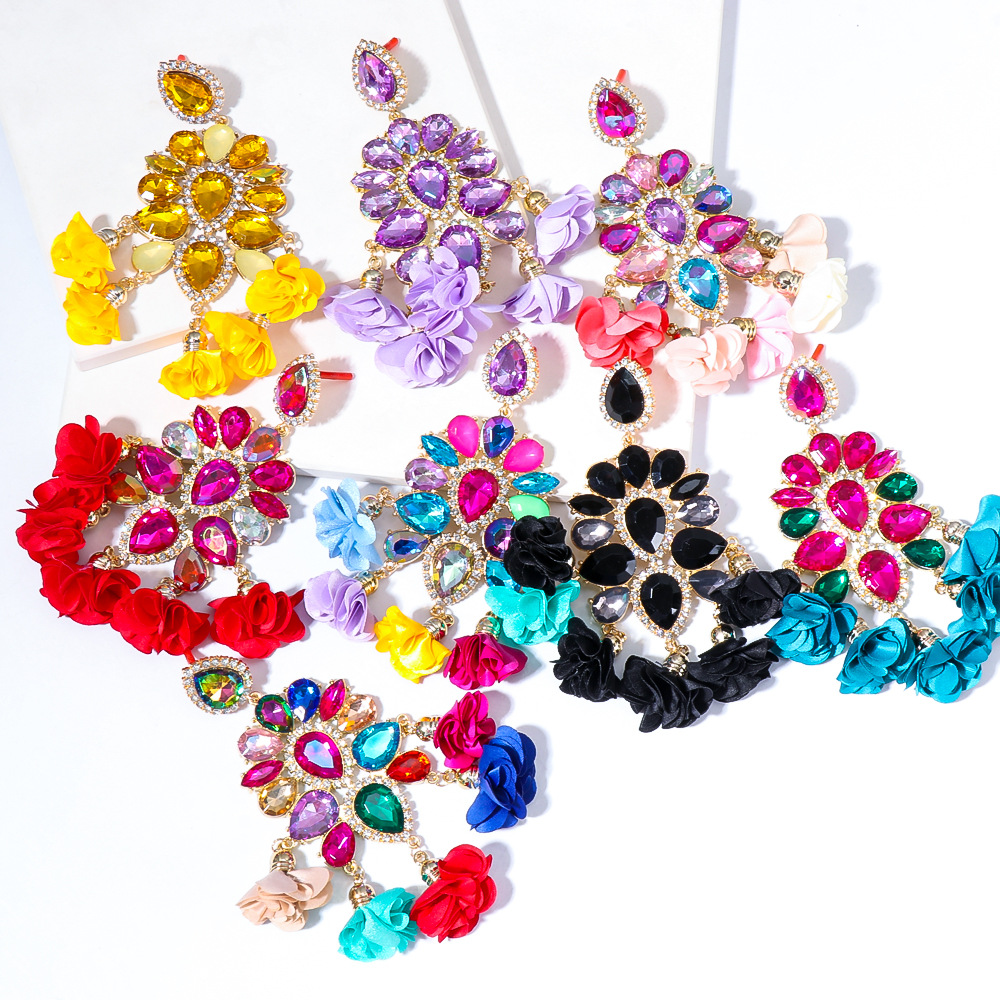 Neue Böhmische Farbe Diamantblume Furchtringe Personalisierter Schmuck Großhandel display picture 38