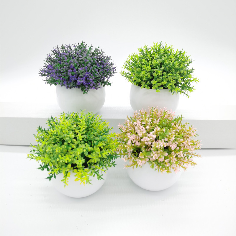亞馬遜仿真塑料盆栽簡約風家居桌面擺設綠植迷你仿真植物盆景