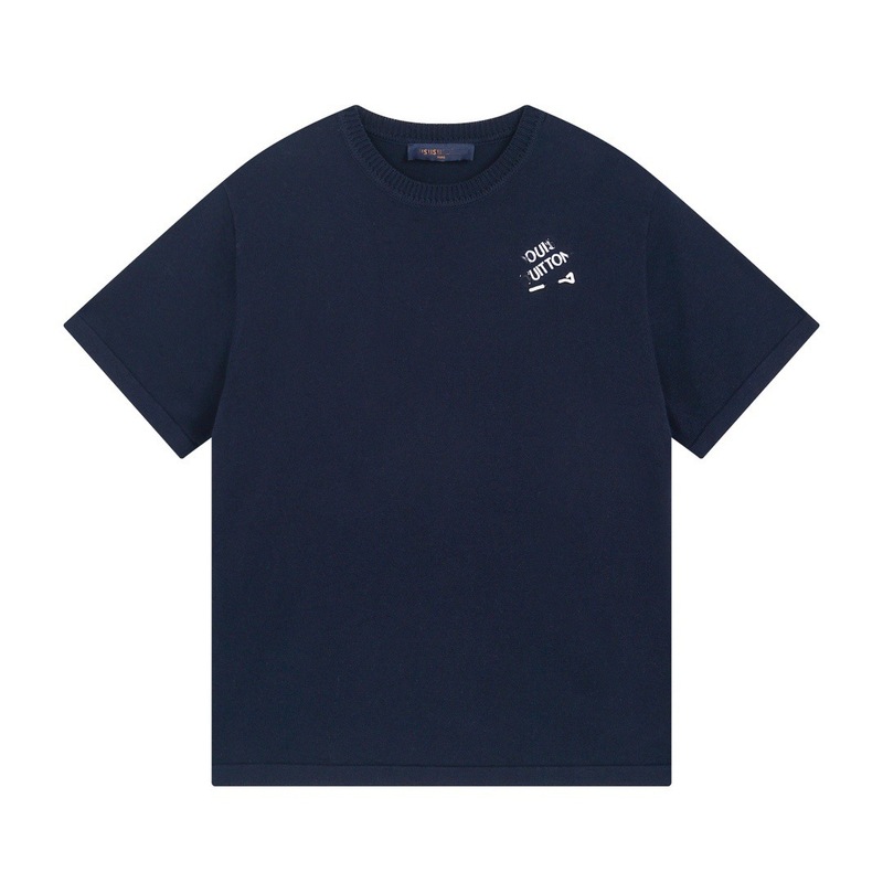 クロスボーダー ロバニット Tシャツ 2025 新しい市松模様の文字ジャカード カジュアル ルーズ 男女兼用 カップル 半袖|undefined