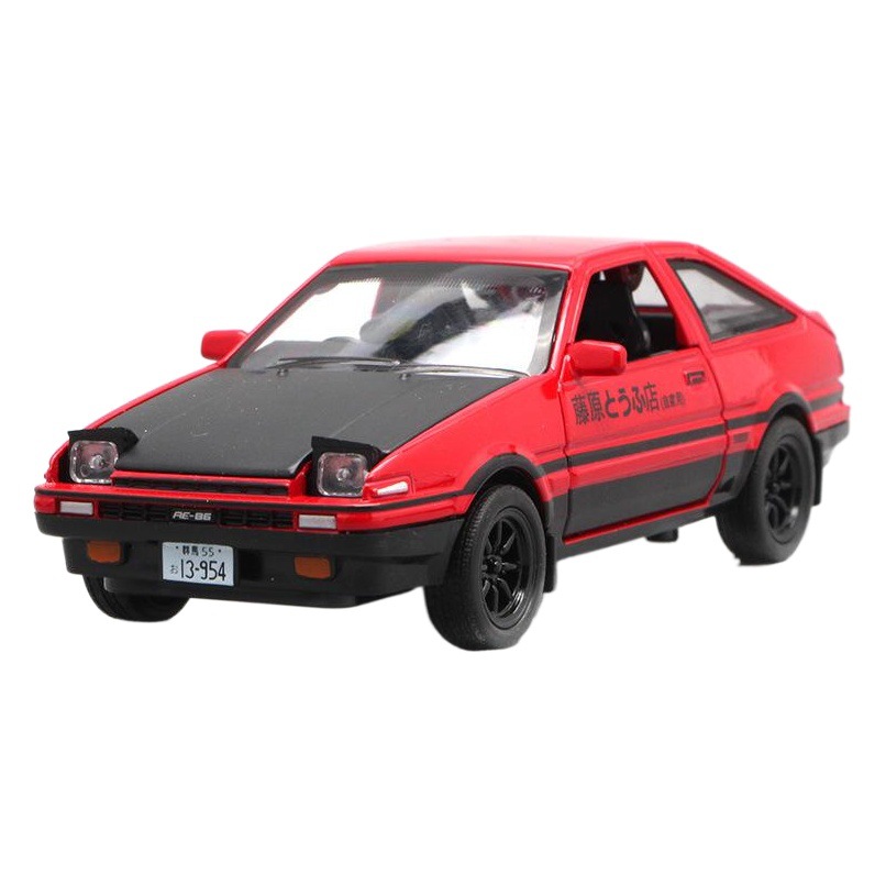 Modelo de Auto de Aleación AE86 con Retroceso y Apertura de Puertas para Colección y Decoración