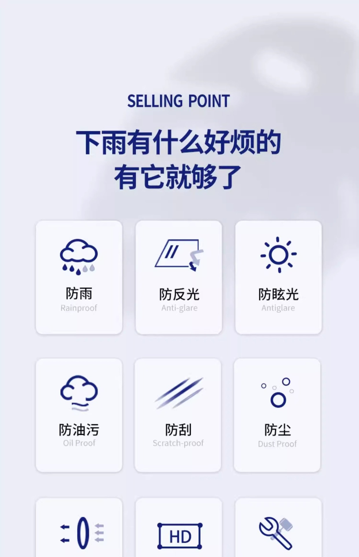 Applicable to Volkswagen Sagitar Bora Lavida plus Santana Tiguan L Jetta VS5 Magotan Rearview Mirror Rainproof Film