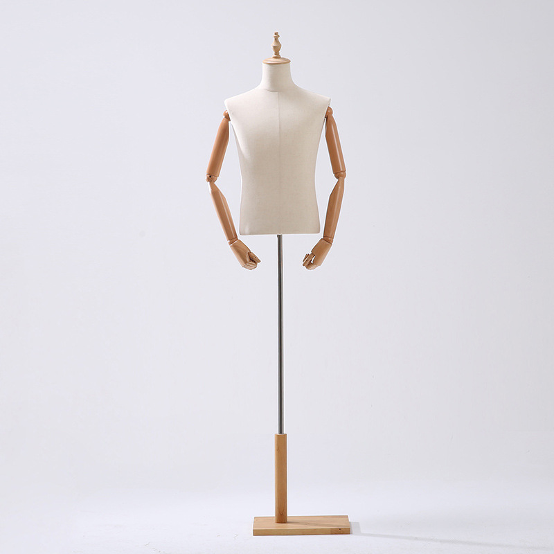 Tienda de ropa modelo masculino de madera sólida modelo adulto accesorios tienda de ropa estante de exhibición de plataforma de sopa estante de modelo