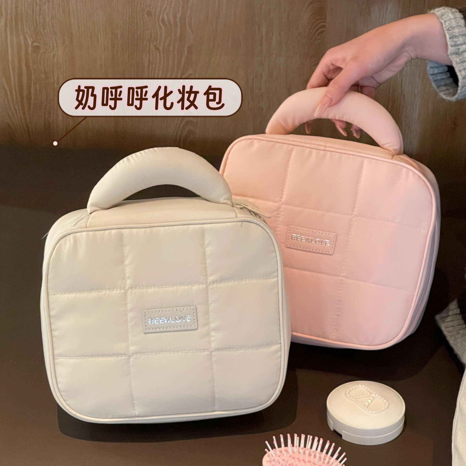 2025 nueva bolsa de maquillaje portátil portátil de gran capacidad bolsa de almacenamiento de maquillaje de alta calidad bolsa de baño de viaje de estudiantes