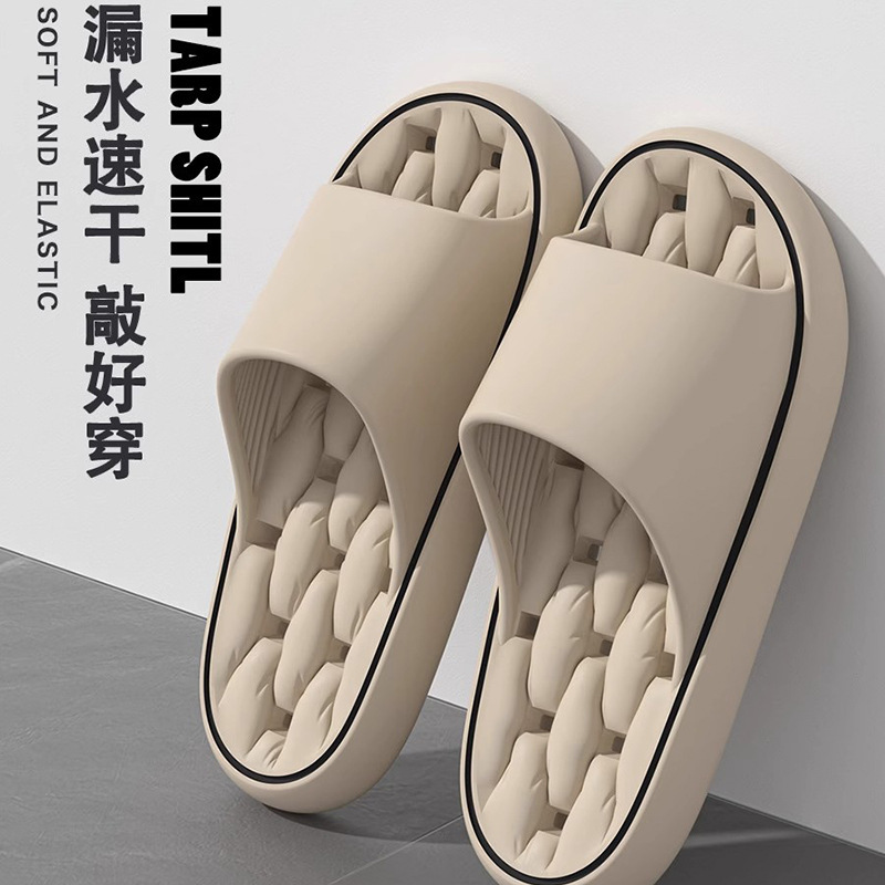 2025年ホットスタイルの女性用シンプルスリッパ、夏用厚底スリッパ、屋内用、家庭用、入浴用、男性用滑り止めスリッパ、アウトドアウェア|undefined