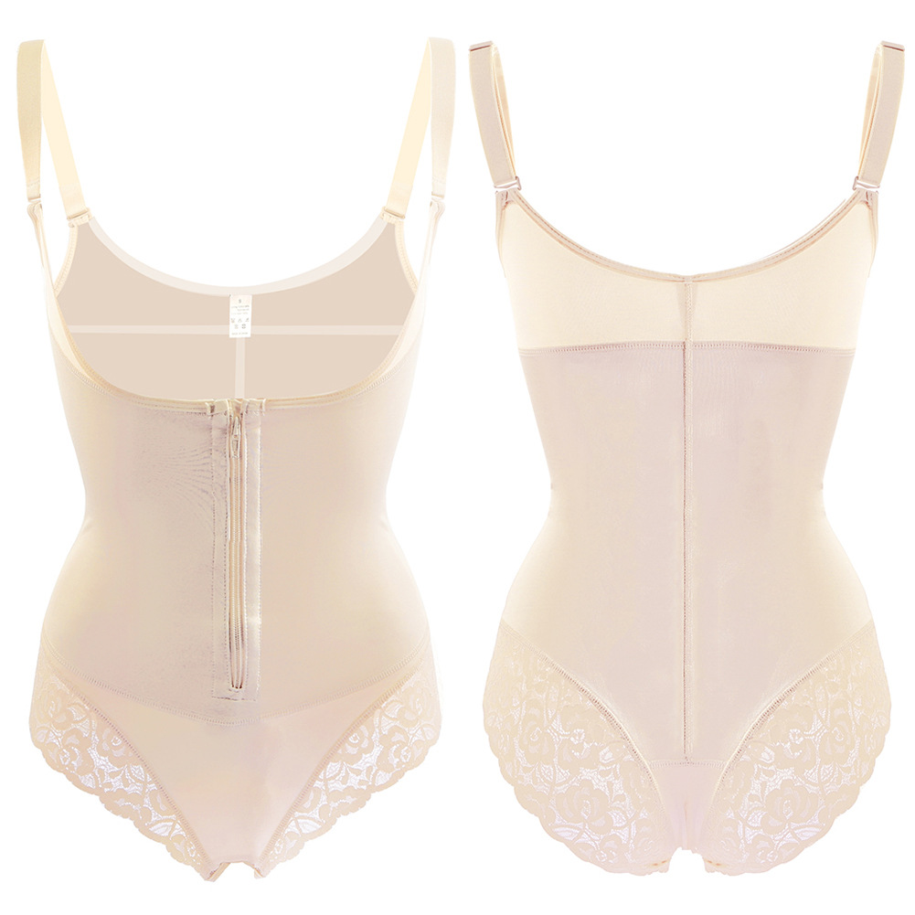 Ropa de látex de encaje soporte para el pecho cuerpo ropa de adelgazamiento body Shaper cintura corsé vientre que contrae la ropa interior de una pieza de las mujeres comercio exterior