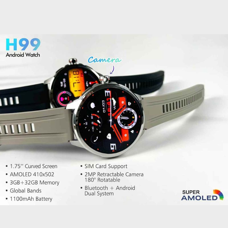 クロスボーダー H99 ヨーロッパ、アジア、アフリカバージョン 4G 携帯電話バージョン 5G カード Bluetooth 回転式カメラスマートフォンウォッチ|undefined