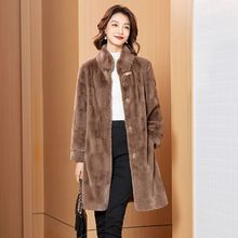 冬季休闲仿贵妃貂绒大衣貂绒中长款女外套116