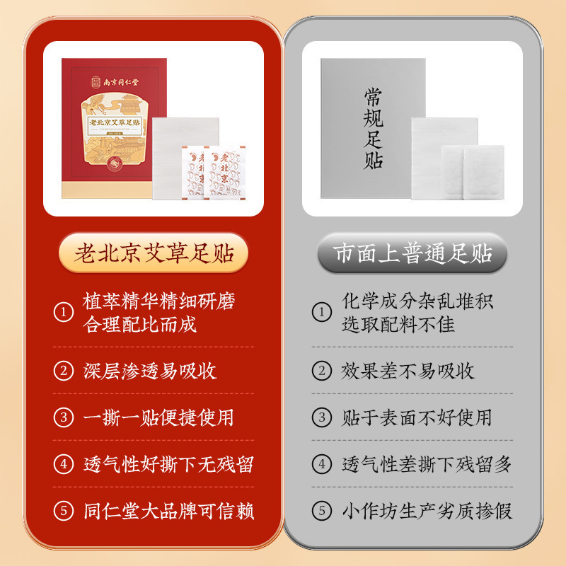 南京銅仁堂古い北京ヨモギフットパッチ睡眠足裏パッチ家庭用足ヨモギ灸パッチ卸売|undefined