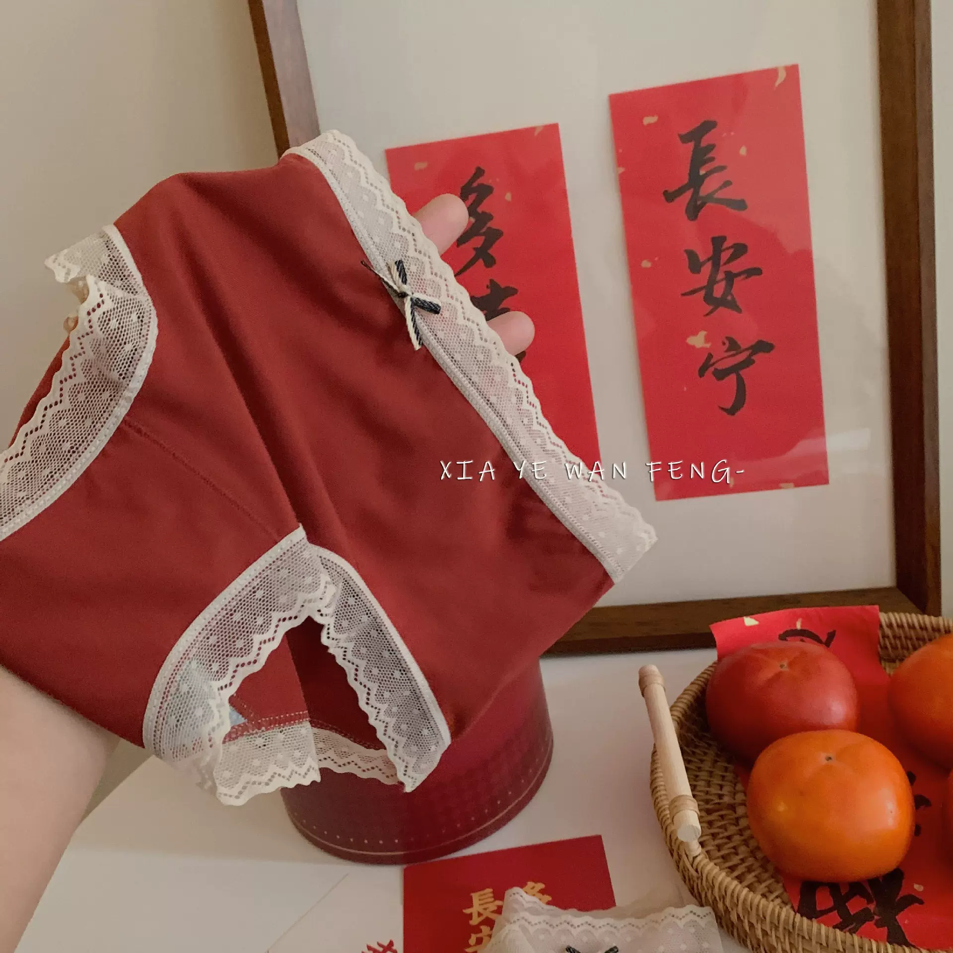 日系秋冬兔年本命红内裤女低腰莫代尔红色新年结婚透气棉裆三角裤