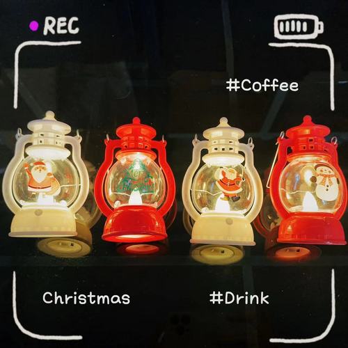 Retro style lantern small night light bedroom bedside lamp Instagram camping unplugged LED decorative accent Christmas atmosphere light