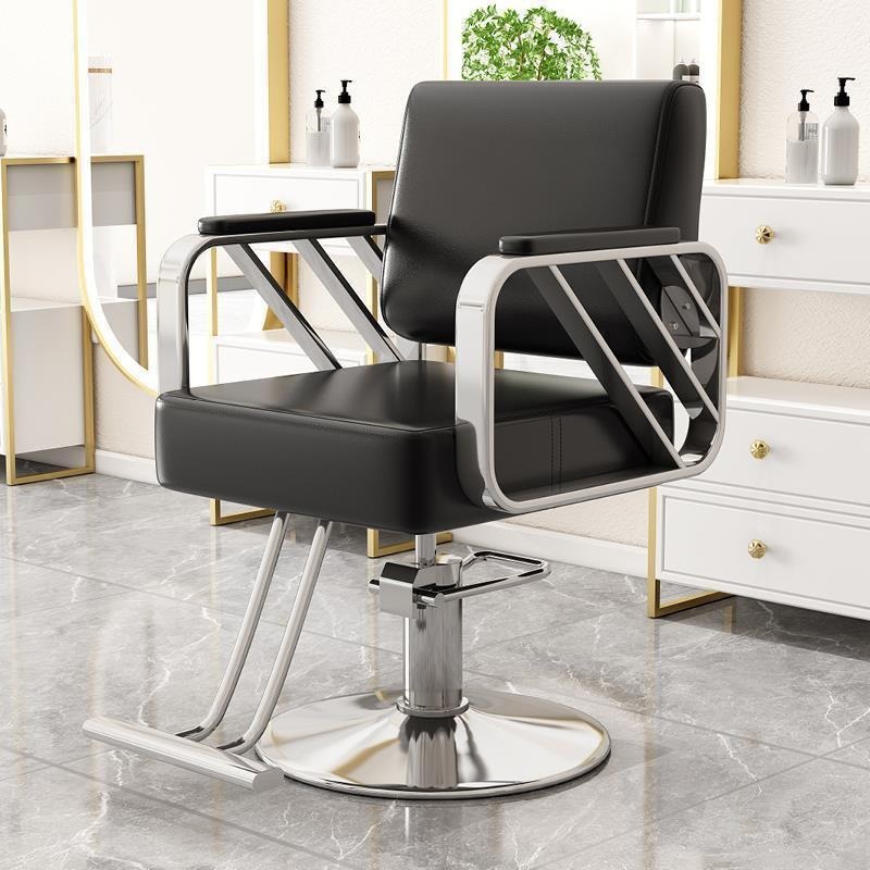 Fabricante al por mayor elevable silla de cabello giratoria salón de cabello de acero inoxidable taburetes de corte de pelo teñido silla de cabello
