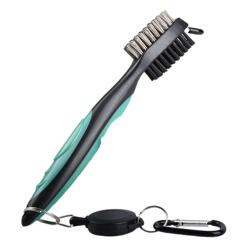 Щетка для чистки гольф-клуба шаровая Головка двусторонний инструмент для очистки нейлоновая стальная щетка инструмент для чистки аксессуары