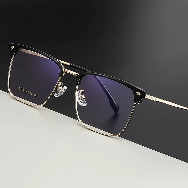 3350框架眼镜TR复古眉毛镜框眼镜近视男平光眼镜架清晰蓝膜批发