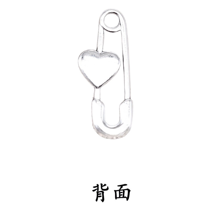 Amazon cross-border hot sale retro love pin pendant bracelet necklace alloy jewelry accessories DIY pendant