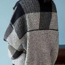 早春季格子外套女款短女年新款宽松显瘦外搭开衫中年妈妈春秋