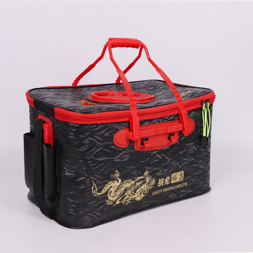 Manufacturer wholesale fish tank bucket live fish bucket fishing box Eva thick foldable fishing gear water bucket integrated fish tank