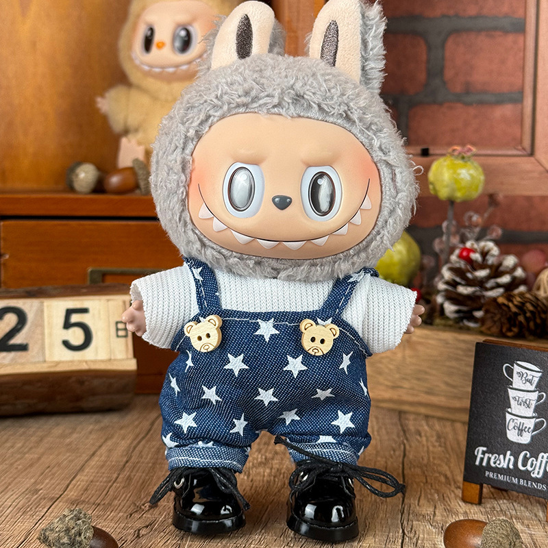 Labubuの子供服に適しています。布の服は17cm一二三代のセットの小さいアクセサリーに座っています。|undefined