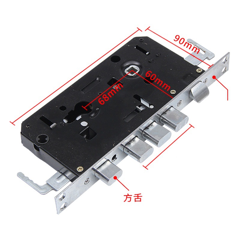 24*240 square lock body high quality stainless steel square head small lock body double live mechanical lock body anti-theft special door lock