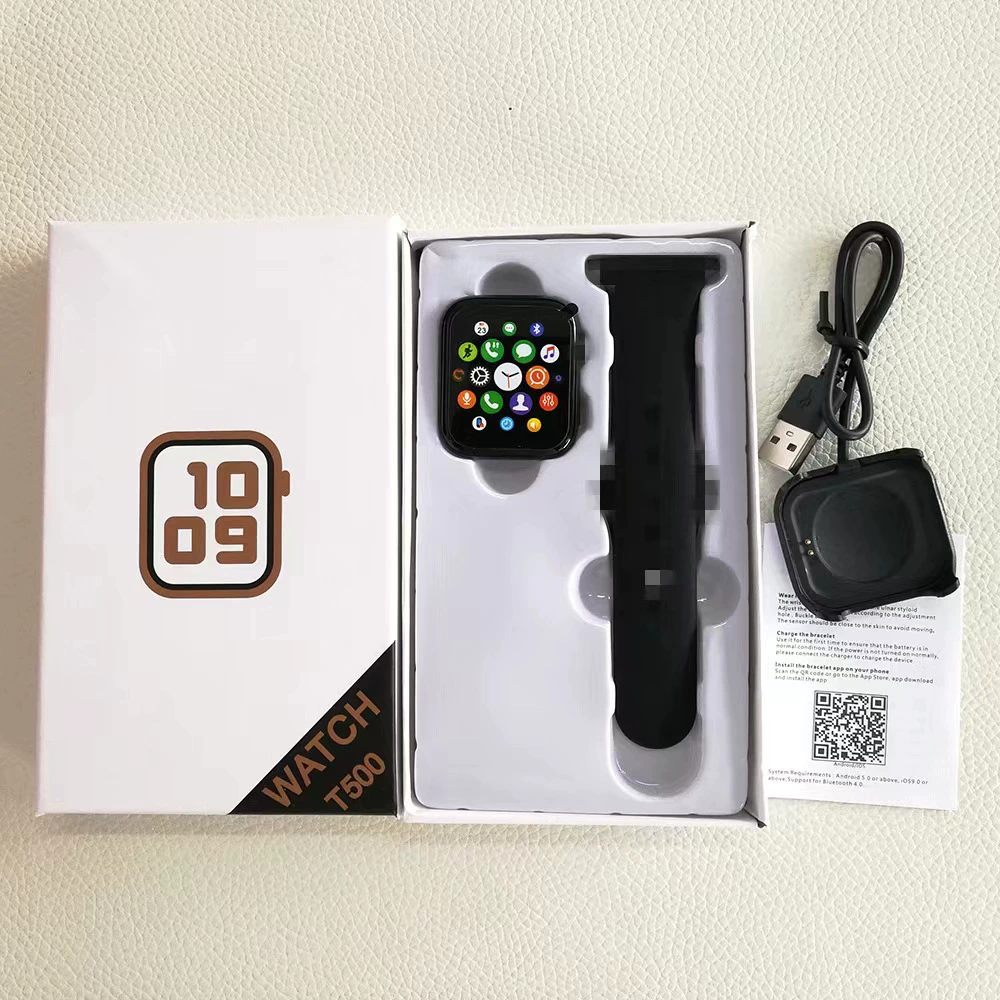 Умные часы T500, Bluetooth, силиконовый ремешок, мультицветные варианты