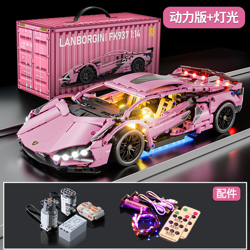 Building Set (Lego) Racing Car — Pull‑Back & 1:14 Remote Models, 55–910 pcs