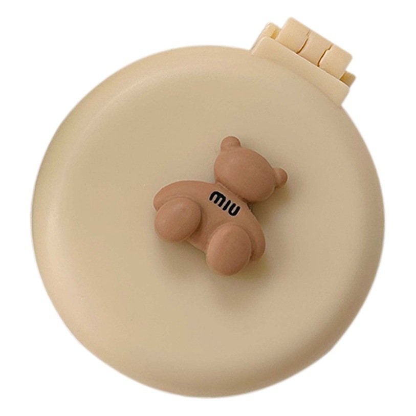 Lindo plegable bolsa de aire peine de masaje peine espejo integrado pequeño portátil mini cojín de aire peine chica peine pequeño