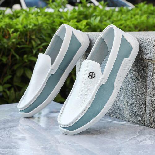 Moccasin-bean shoes men's new style real soft leather breathable casual shoes step-on driving men's lazy shoes